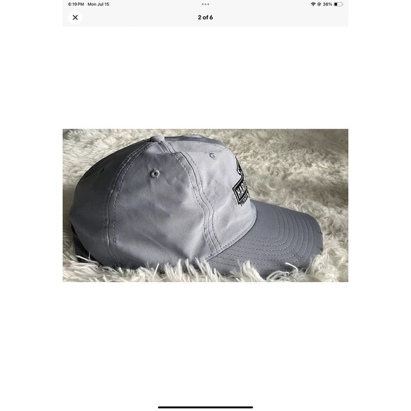 Harley Davidson Tobacco Road Raleigh NC Baseball Cap Hat Gray Logo Small/Medium - Picture 2 of 6